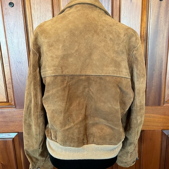 Cresco Suede Leather Bomber Jacket Vintage 60’s 70’s Retro - Picture 5 of 13